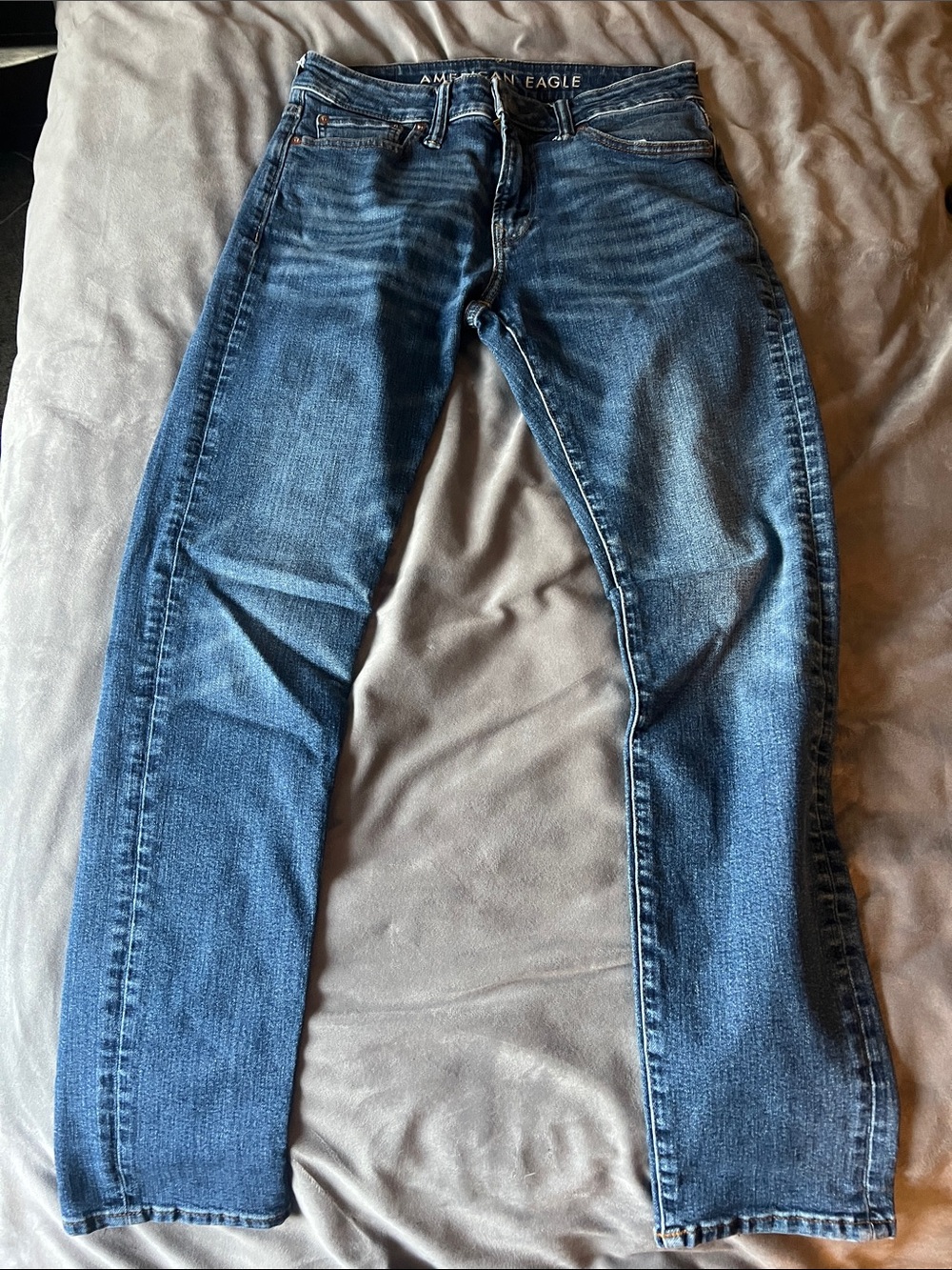 American Eagle Outfitters Men's Dark Blue skinny Straight Jeans